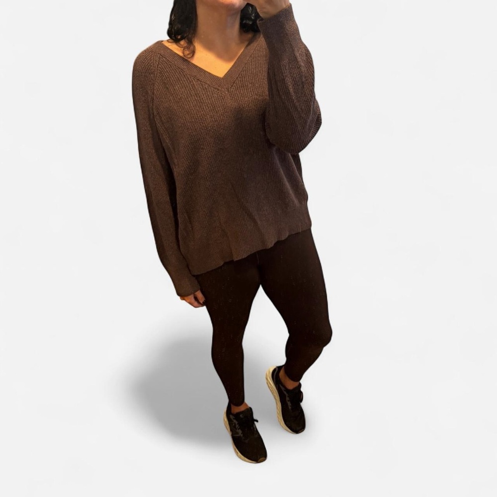 Old Navy Brown V-Neck Sweater